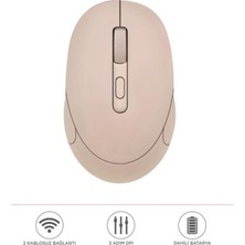 Başkenttekno Mouse Bluetooth + USB Çift Modlu Şarjli Sessiz Kablosuz Fare TM17