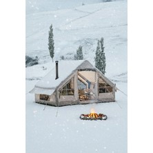 Özbience 6 Kişilik Şeffaf Tavanlı 4 Mevsim Şişme Çadır 300X210CM