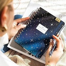 Starseven 2026 A5 Spiralli Haftalık Ajanda 12 Aylık - Galaksi