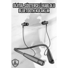 İntora Dijital Göstergeli Kulak Içi Kablosuz Bluetooth Kulaklık Boyun Bantlı