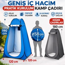 Eco Lounge Otomatik Kamp Giyinme Çadır Kamp Duş Tuvalet Soyunma Kabini Portatif Katlanabilir Çadır