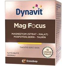 Starseven Dynavit Mag Focus 15 Çiğneme Tab - Magnezyum Malat &amp; Sitrat, Fosfotidilserin, B6 &amp; B12 Vita