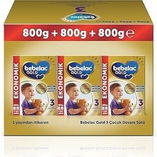 Starseven Bebelac Gold 3 Çocuk Devam Sütü, 3X800GR 9-12 Ay