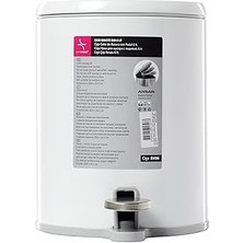 Starseven Cigo Kovası Pedallı 6 Lt Beyaz Içi Gri