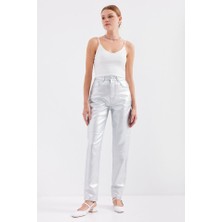 Deridün Yıldız Shoes 918 Ip Askılı Crop Top - Beyaz