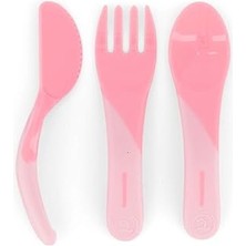 Starseven Twistshake Bebek Öğrenme Çatal Kaşık Seti Pembe 6+ Ay