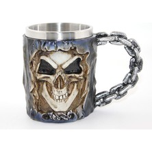 İntora Paslanmaz Çelik Kurukafa Kupa Bardak