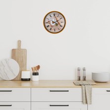 Mey İthalat Mey Ithalat® Rustic Kitchen Turuncu 36 cm Duvar Saati