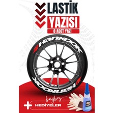 Hankook Motosiklet ve Otomobil Araç 3D Oto Lastik Yazısı Sticker Arma Seti – 8 Adet BOMBTIRE229