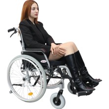Kensa K-170 Alüminyum Tekerlekli Sandalye 18 Inç Bas-Çıkart Teker