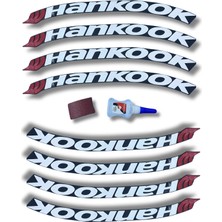 Bombtire Hankook Motosiklet ve Otomobil Lastik Yazısı Kabartma Sticker Yapıştırma 8 Adet Set ASTSYN020