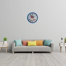 Aylina Mey Ithalat® Blue Flower 36 cm Mavi Duvar Saati