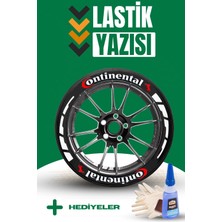 Bombtire Beyaz Şeritli Motosiklet ve Otomobil Lastik Yazısı Sticker Arma 16 Adet LASTIK281