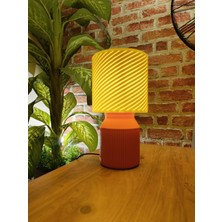 Peace Of Art Helios Spiral Tasarım Modern Abajur – Dekoratif Masa Lambası E27 (30 Cm)