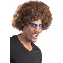 Epilons Mey Ithalat® Kahve Renk Kıvırcık Afro Bonus Peruk