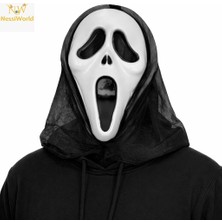 Aylina Mey Ithalat® Kapşonlu Çığlık Maskesi Scream Maskesi - Hayalet Maskesi 33X21 cm