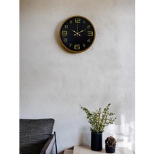 Epilons Mey Ithalat® 36 cm Kahverengi Gold Rakamlı Duvar Saati