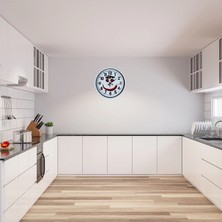 Aylina Mey Ithalat® Beyaz Chef Smile 36 cm Duvar Saati