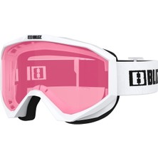 Bliz Liner Beyaz Çerçeve Pembe Lens Kayak Gözlüğü