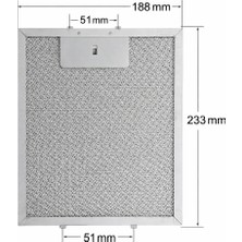 Hgnm E-Trading 233X188 mm Davlumbaz Yağ Filtresi – Aspiratör Metal Kaset Filtre Teli – Mutfak Davlumbazı Alüminyum Yağ Tutucu Filtre