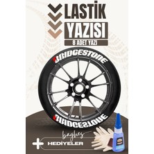 Bombtire Motosiklet ve Otomobil Araç 3D Oto Lastik Yazısı Sticker Arma Seti – 8 Adet BOMBNEW3130