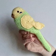 Amigurumi Kuş Muhabbet Kuşu Sarı Yeşil