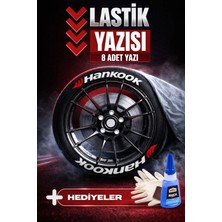 Hankook Motosiklet ve Otomobil Araç 3D Oto Lastik Yazısı Sticker Arma Seti – 8 Adet BOMBTIRE124
