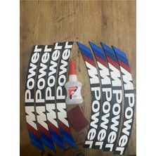 Bombtire Mpower Motosiklet ve Otomobil 3D Kabartma Arma Sticker Jant ve Lastik Yazısı 8 Adet