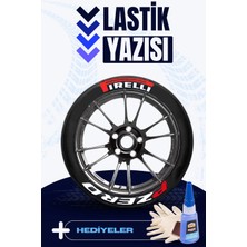 Motosiklet ve Otomobil Lastik Yazısı Sticker Arma 8 Adet BOMBTIRE328