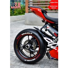 Bombtire Motorsiklet Lastik Yazısı Pirelli Diablo Sticker 1.9 cm 4 Adet (Made In Usa) ® Orijinal BOMBNEW3194