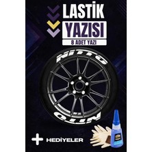 Nitto Motosiklet ve Otomobil Araç 3D Oto Lastik Yazısı Sticker Arma Seti – 8 Adet BOMBTIRE126