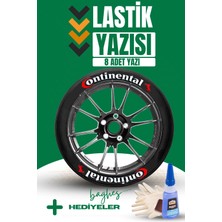 Continental Motosiklet ve Otomobil Araç 3D Oto Lastik Yazısı Sticker Arma Seti – 8 Adet BOMBTIRE239