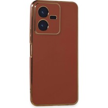 AyrStore Vivo Y22 2022 Kılıf Volet Silikon - Kırmızı