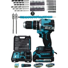 SCREX 21V Çift Akülü Vidalama Çelik Mandren Kömürsüz Motor Darbeli Şarjlı Matkap