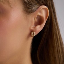 Sembol Gold 14 Ayar Altın Düğüm Model Küpe 0,77 gr 8 mm