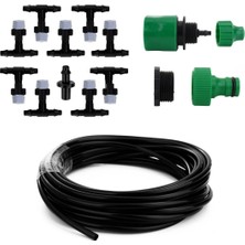 By Nevser® 10 Metre Kendin Yap Balkon Veranda Çardak Kamelya Sulama Serinletme ve Nemlendirme Sistemi