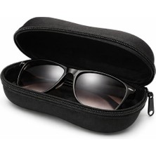 ModaTüm Fermuarlı Sert Koruyucu Siyah Gözlük Kılıfı