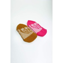 2 Çift El Örgüsü Kışlık Şık Kadın Yün Patik Set 7