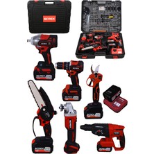 SCREX 21V Profesyonel Hilti Matkap Somun Sıkma Makas Testere Taşlama 6'lı Set