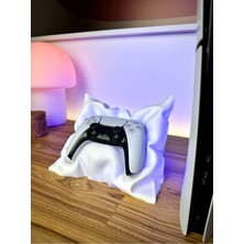 BS3DCRAFTS.CO - Saten Yastık Tasarım Ps5 Dualsense Kontrolcü Standı – 3D Özel Üretim Premium Oyun Tutucu