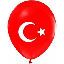 Gemar Bayraklı Ay Yıldızlı Balon 26CM - 20 Adet