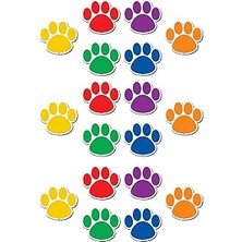 Starseven Teacher Created Resources Magnetic Accents, Colourful Paw Prints (77207.0)