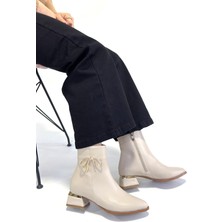 Harly Bej Cilt Topuklu Bot - Lisinya