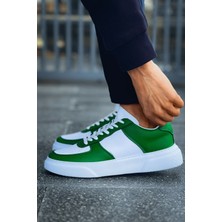 Roof Atelier Erkek Beyaz Yeşil Delikli Tasarımlı Spor Ayakkabı  - 087 - Fbt Kenton