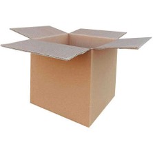 Koliciabla 4 Adet - 35x35x35 cm Çift Oluklu (Dopel) Koli - Küp Taşıma, Mutfak & Arşiv Kutusu