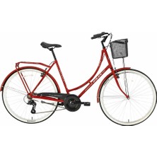 Bisan Paradıse S Kadın Şehir Bisikleti 56CM V 28 Jant 7 Vites Kırmızı Gri