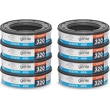 Starseven Diaper Genie Essentials Yuvarlak Yedek 8'li Paket | 2560&APOS;A Kadar Yenidoğan Bezi Tutar | K