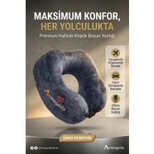 armegeda sıradışı tasarımlar Kalpli Armegeda Visco Seyahat Yastığı 212 Özel 14 Şubat Serisi Mor-Stokla Sınırlı