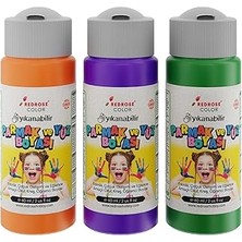Starseven Red Yeşil, Mor, Turuncu Parmak Boyası 3'lü Set 3X60 ml