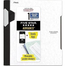 Starseven Five 820012B-ECM Spiral Defter Çalışma Uygulaması, 1 Konu, Üniversite Çizgili, 21,5